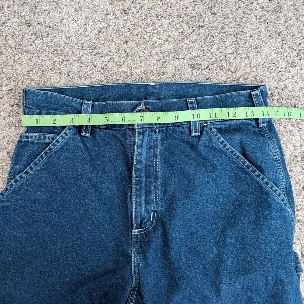 Carhartt B13 DST Dungaree Fit Carpenter Denim Blue Work Jeans Women's 29x30